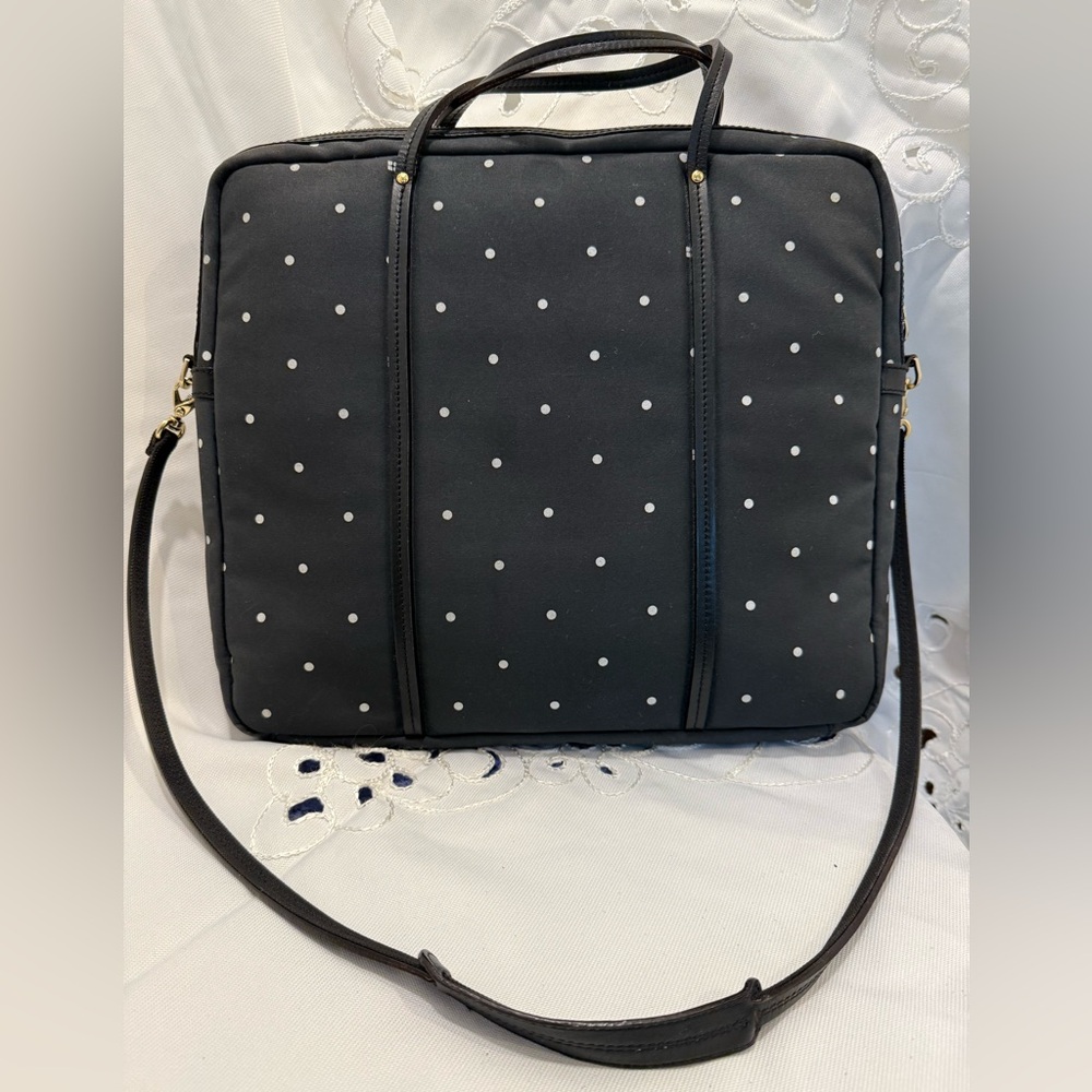 Kate Spade Black and White Polka Dot Laptop Bag - Picture 2 of 7